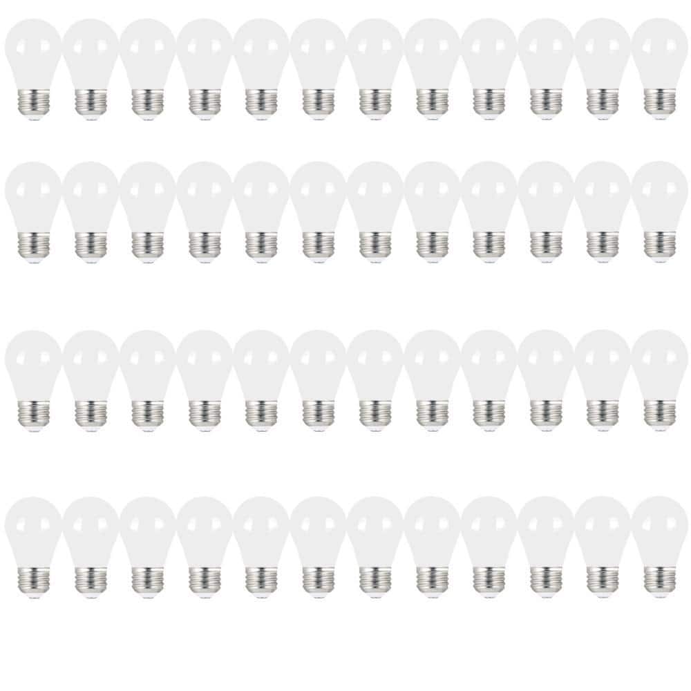 60-Watt Equivalent A15 Dimmable Filament CEC Title 20 White Glass LED Ceiling Fan Light Bulb Bright White 3000K(48-Pack) price history on PriceWatchPro