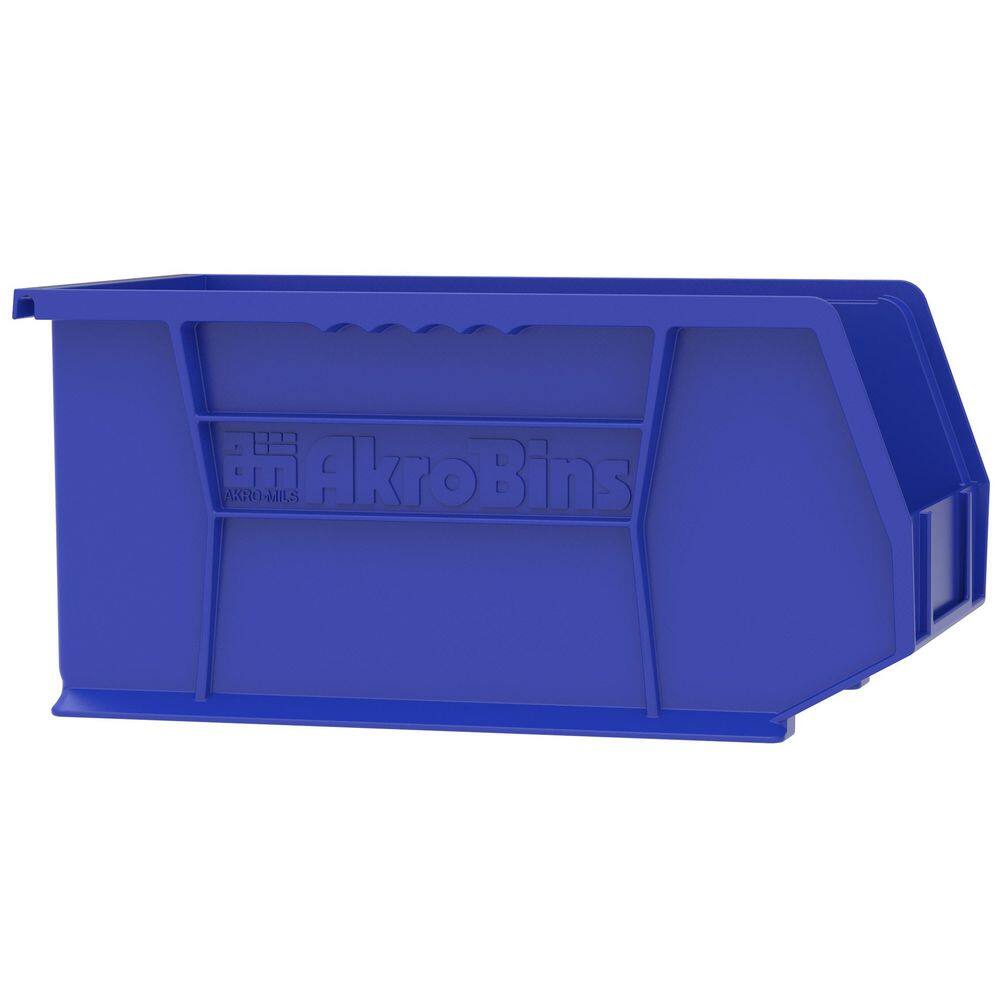 Plastic Storage Organizer Akro Bins/ Tool Storage Totes, 15 in. D x 8 in. W x 7 in. H, Blue, (12-Pack)