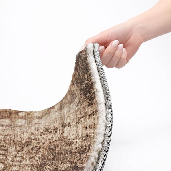 Dream Shag Premium Machine Washable Abstract ADS577 Chocolate 8 ft. x 10 ft. Area Rug