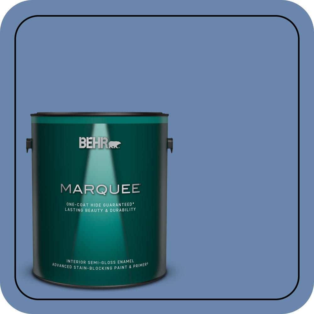 1 gal. #M530-5 Cowgirl Blue One-Coat Hide Semi-Gloss Enamel Interior Paint & Primer price history on PriceWatchPro