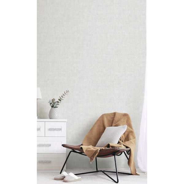 Walls Republic Grey Plain Print Non-Woven Paper Paste the Wall Textured Wallpaper 57 sq. ft.