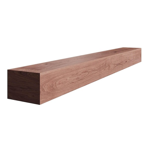 5 in. D x 7.25 in. W x 72 in. L Unfinished Red Oak Wood Mantel