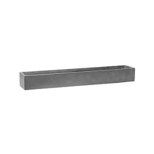 Carlo 3.75 in. x 6 in. x 31.5 in. Gray Fiberstone Planter