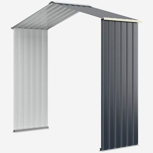 14.7 sq. ft. Metal Outdoor Storage Shed Extension Kit for 7 ft. Shed Width