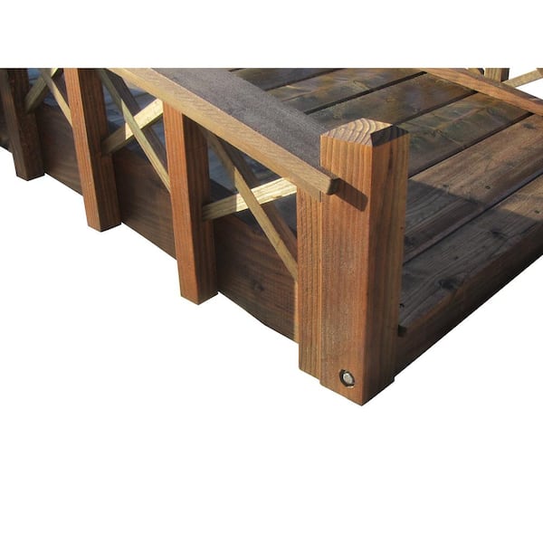 SamsGazebos 7 ft. Secret Garden Bridge with Half-Halved Lattice