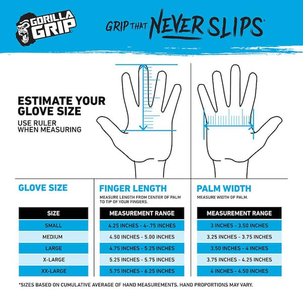 GORILLA GRIP - Large Gorilla Grip Gloves (20-Pack)