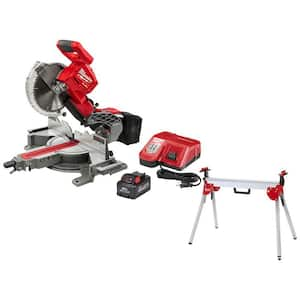 M18 FUEL 18V Lithium-Ion Brushless Cordless 10 in. Dual Bevel Sliding Compound Miter Saw Kit with Miter Saw Stand