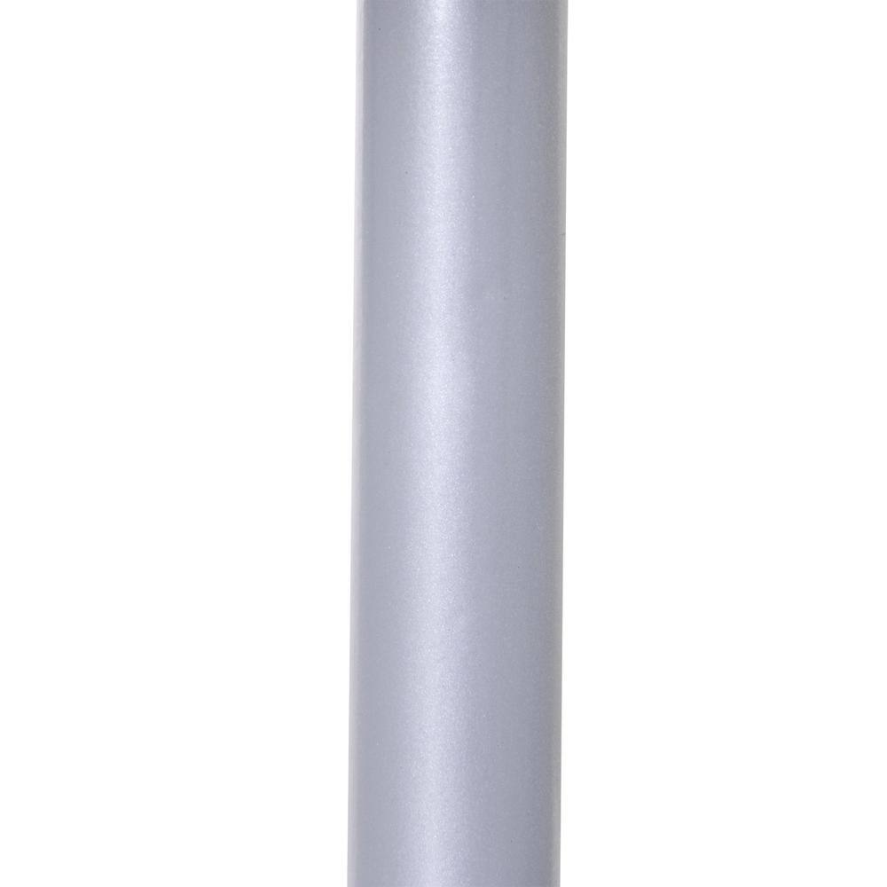 White S-Shaped Multi-Level End Table with Steel Poles