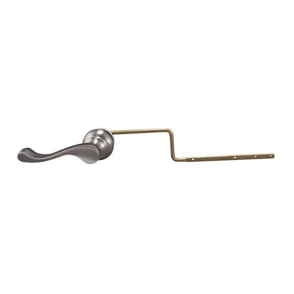 Door Style Toilet Tank Lever Latch in Brushed Nickel