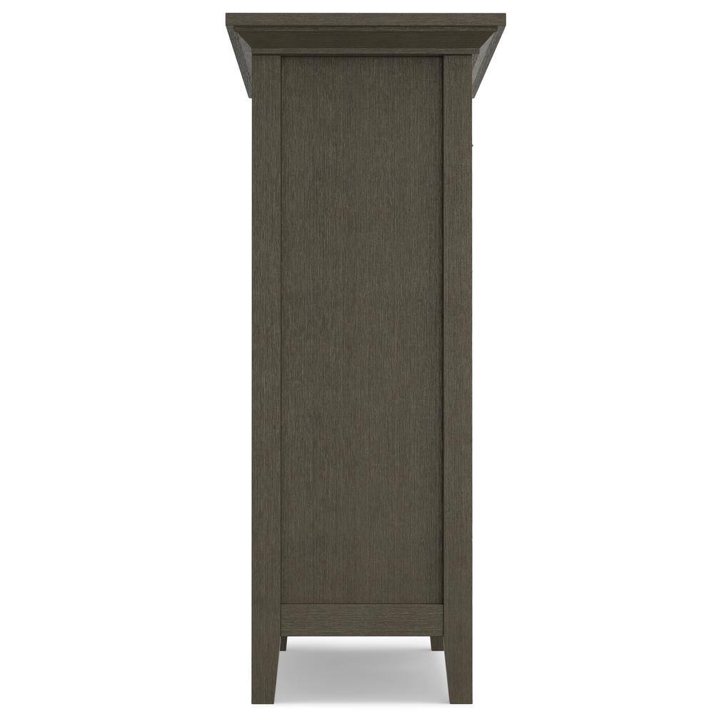 Farmhouse Grey Solid Wood Freestanding Office Storage Cabinet