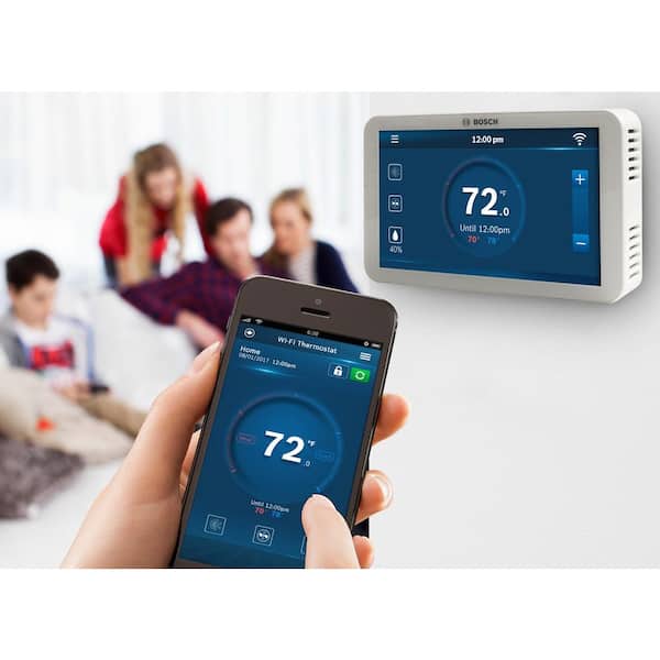 Bosch BCC100 Connected Control 7-Day Wi-Fi 4-Stage Programmable Color Touchscreen Thermostat with Weather - Home Depot