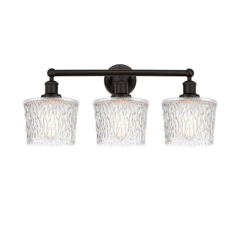 Niagra 24.5 in. 3-Light Oil Rubbed Bronze, Clear Vanity Light with Clear Glass Shade price history on PriceWatchPro