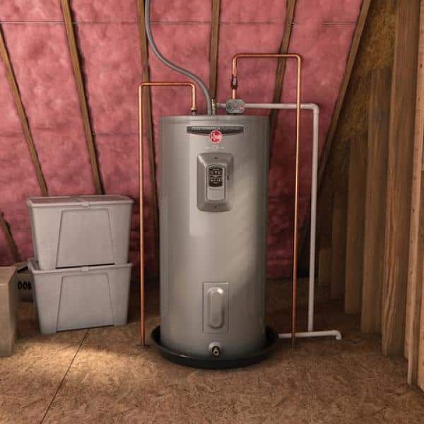 Rheem Gladiator 40 Gal. Medium 12 Year 5500/5500-Watt Smart Electric Water  Heater with Leak Detection and Auto Shutoff XE40M12CS55U1 - The Home Depot