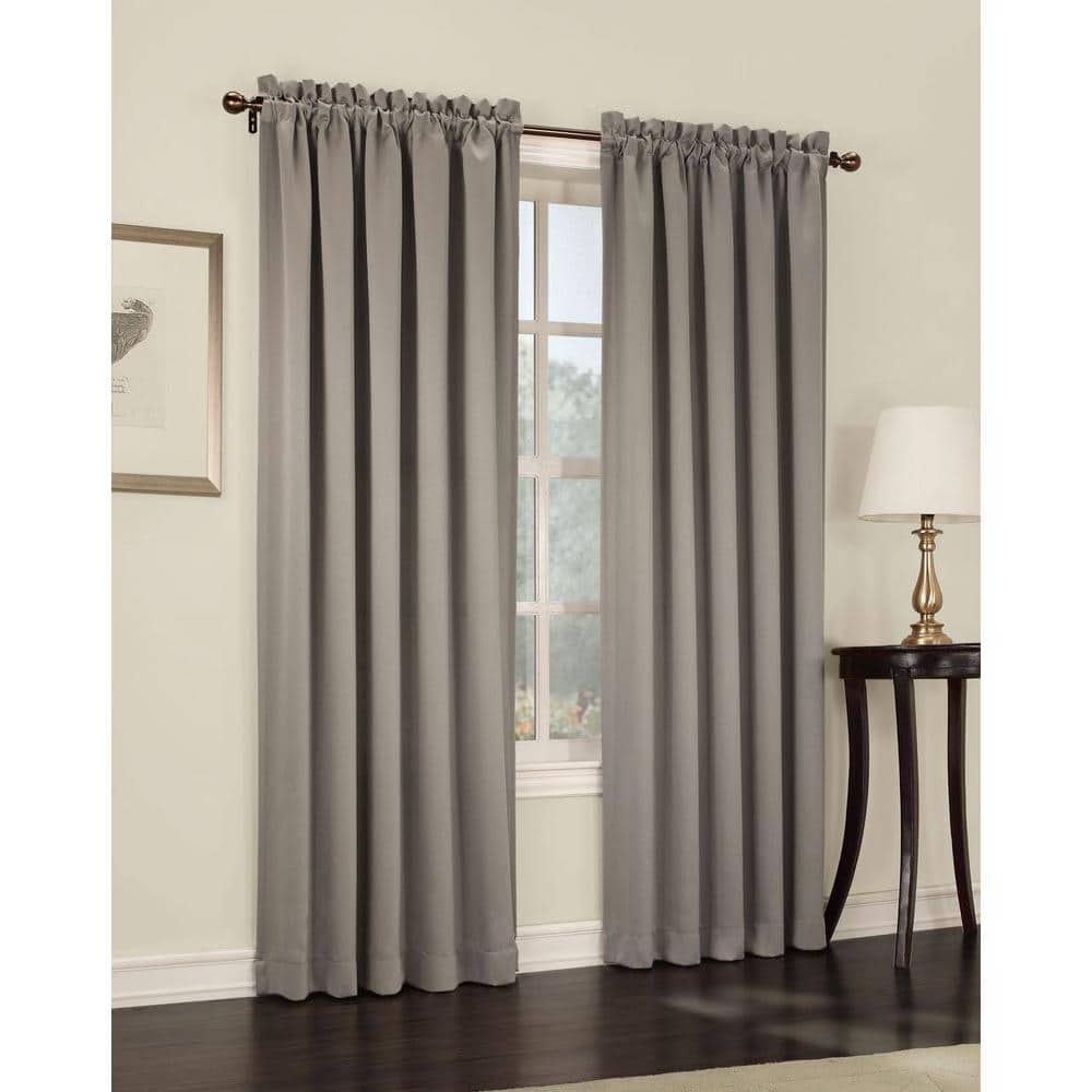 Stone Solid Rod Pocket Room Darkening Curtain - 54 in. W x 95 in. L price history on PriceWatchPro