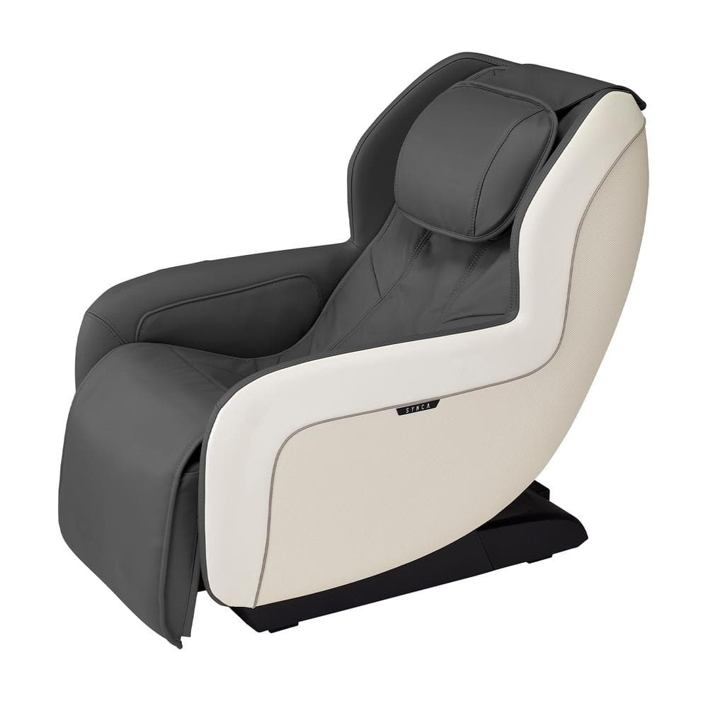 Gray Faux Leather Zero Gravity Heated Massage Recliner