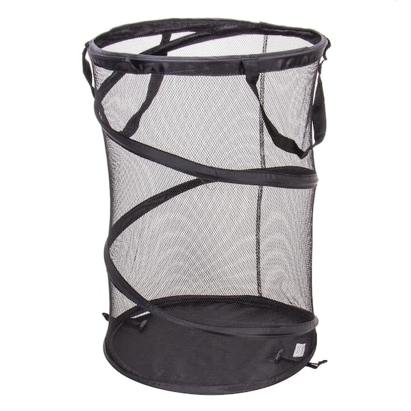 HOUSEHOLD ESSENTIALS Pop-Up Hamper with Mesh Bellyband