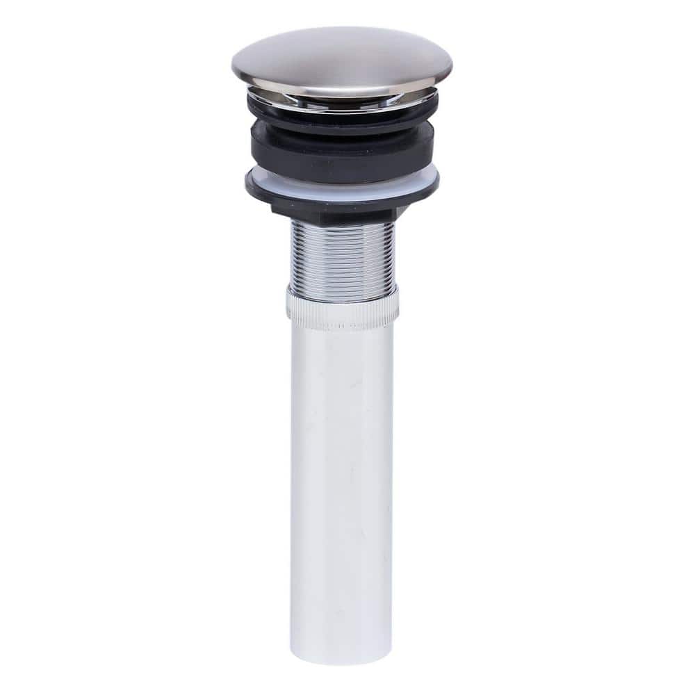 Brushed Nickel Brass Pop-Up Drain for Bathroom Sink