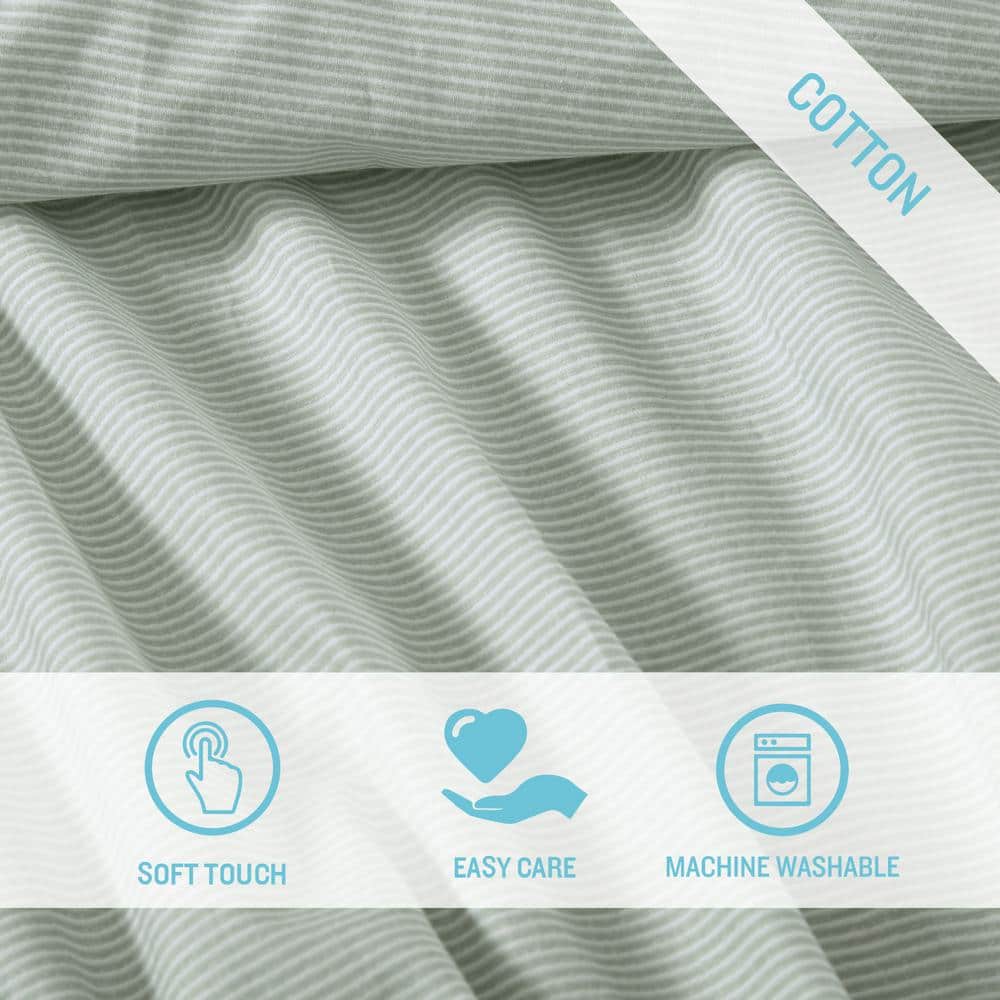 Spring Green Cotton Percale King Sheet Set with Deep Pockets