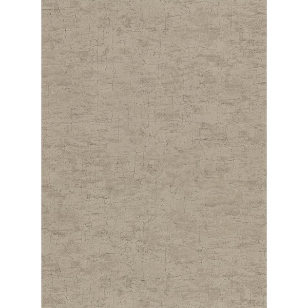 Warner Pembroke Brown Faux Plaster Vinyl Strippable Roll (Covers 60.8 sq. ft.)