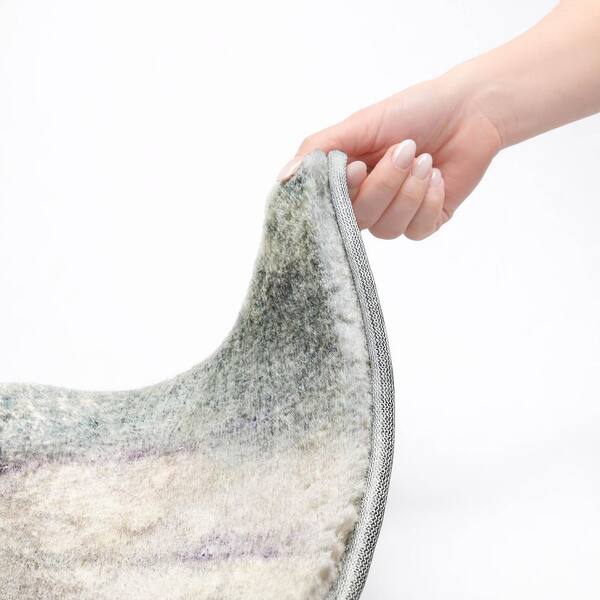 Dream Shag Premium Machine Washable Abstract ADS505 Ivory 10 ft. x 14 ft. Area Rug