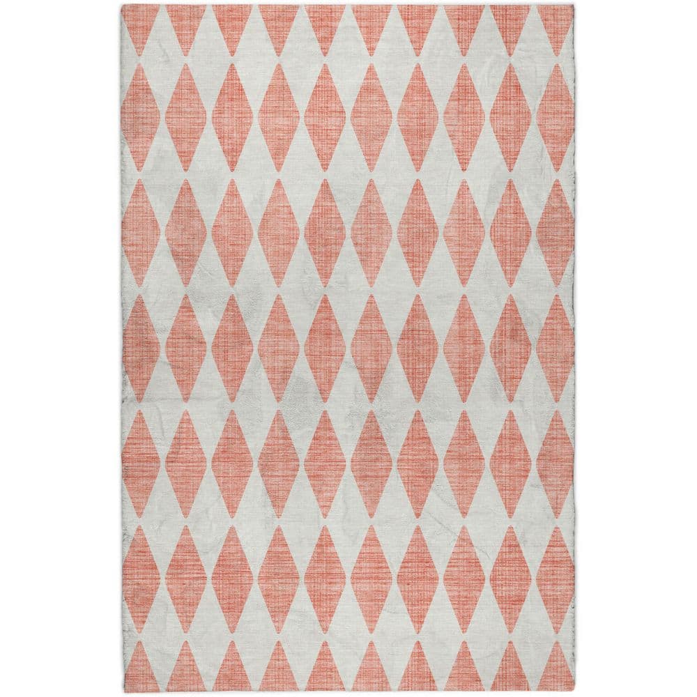 Dream Shag Premium Machine Washable Abstract ADS578 Salmon 9 ft. x 12 ft. Area Rug price history on PriceWatchPro