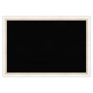 Morgan White Gold Wood Framed Black Corkboard 26 in. x 18 in. Bulletin Board Memo Board