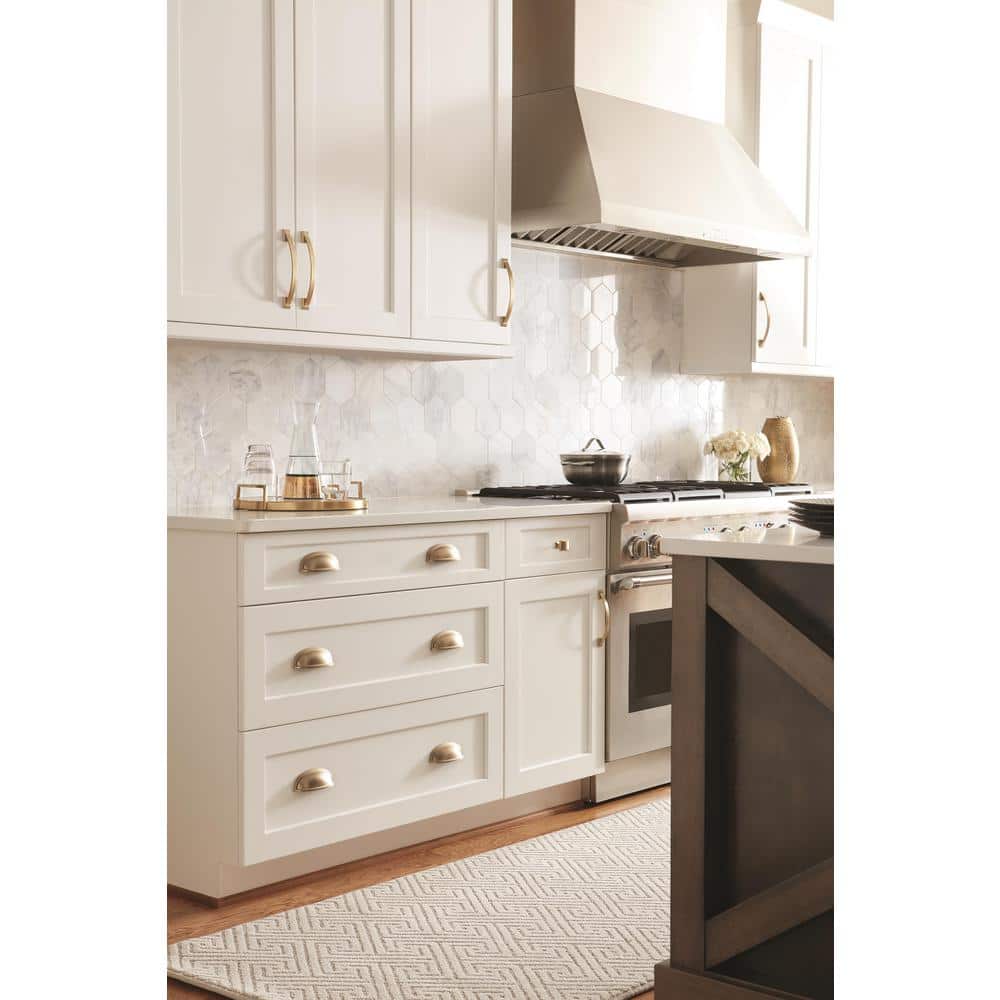 Golden Champagne Traditional Farmhouse Cup Pull with Mounting Hardware
