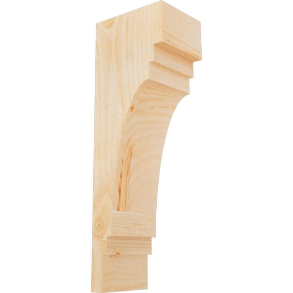 Ekena Millwork 6 in. x 8 in. x 24 in. Douglas Fir Pescadero Rough Sawn Corbel