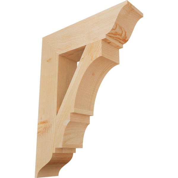 Ekena Millwork 5.5 in. x 32 in. x 24 in. Douglas Fir Balboa Traditional Smooth Bracket