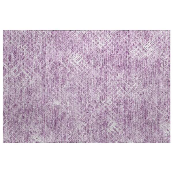 Dream Shag Premium Machine Washable Abstract ADS825 Lavender 2 ft. x 3 ft. Accent Rug