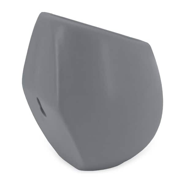 Arcadia Garden Products - Round 3 1/2 in. x 4 in. Dark Grey Ceramic Wall Planter