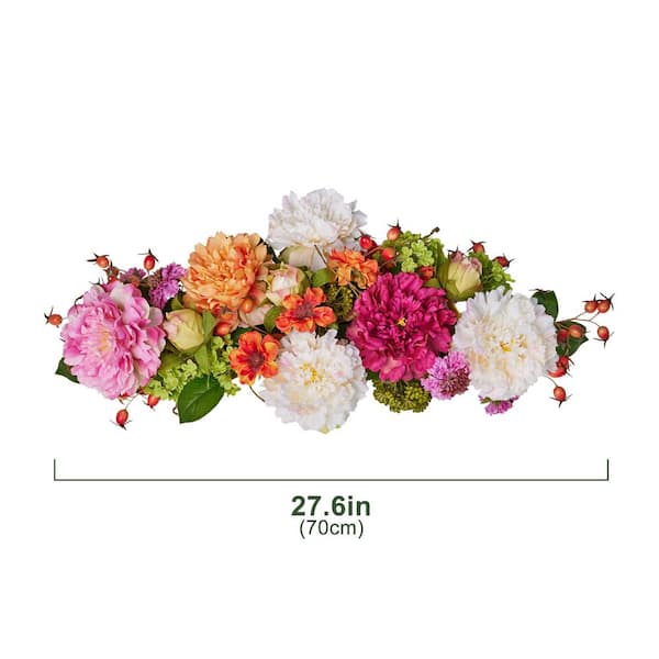 DR.Planzen 28 in. Artificial Green Wedding Arch Flowers Kit Silk