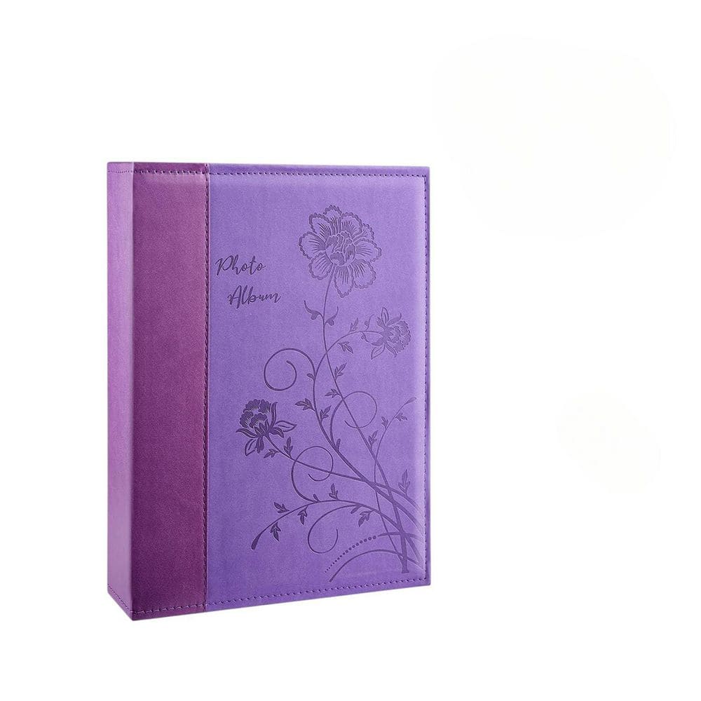 Afoxsos Classic Series Purple 4 x 6 Leather 300-Pocket Photo Album