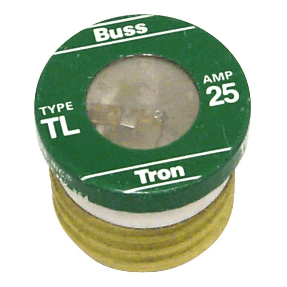 Cooper Bussmann 25 Amp TL Style Plug Fuse (4-Pack) TL-25PK4 The Home Depot