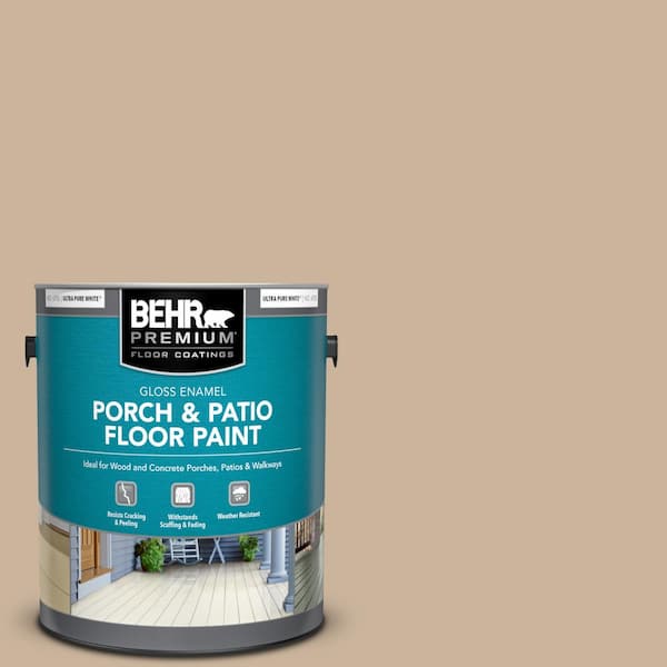 BEHR PREMIUM 1 gal. #PPU4-07 Mushroom Bisque Gloss Enamel Interior/Exterior Porch and Patio Floor Paint
