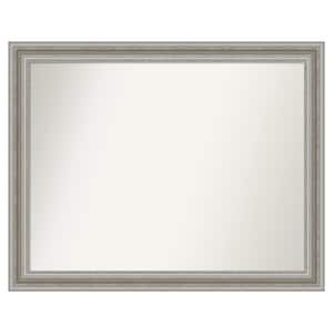 Parlor Silver 47.5 in. x 37.5 in. Cusom Non-Beveled Framed Bathroom Vanity Wall Mirror