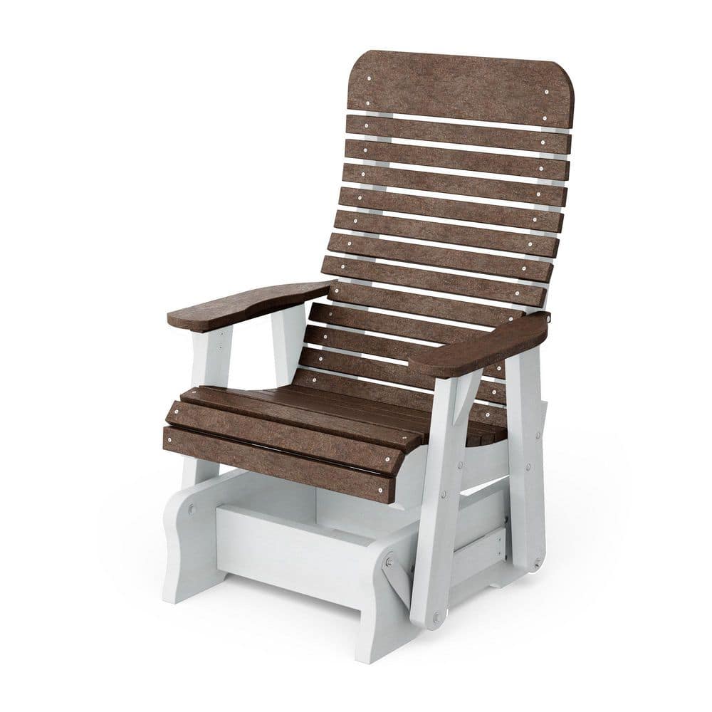Signature 1-Person Tudor Brown and White Plastic Outdoor Glider price history on PriceWatchPro