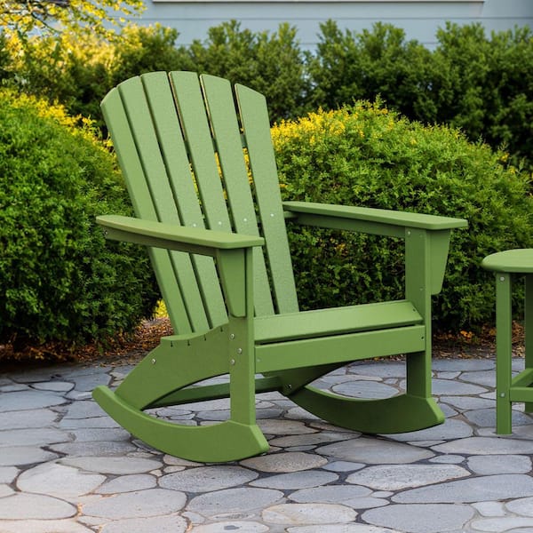 POLYWOOD Grant Park Plastic Patio Adirondack Outdoor Rocking Chair