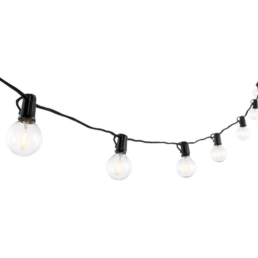 Leigh 10-Foot Black LED Outdoor Globe String Lights