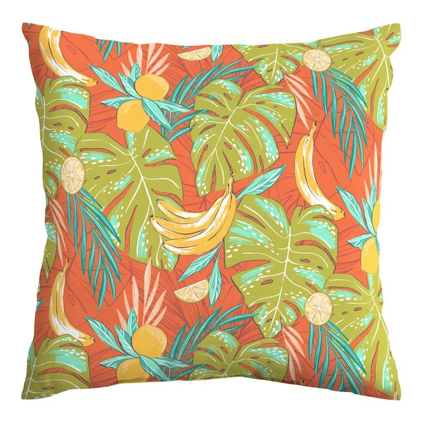 18 x 18 Outdoor Square Throw Pillow Elia Tropical Fruit