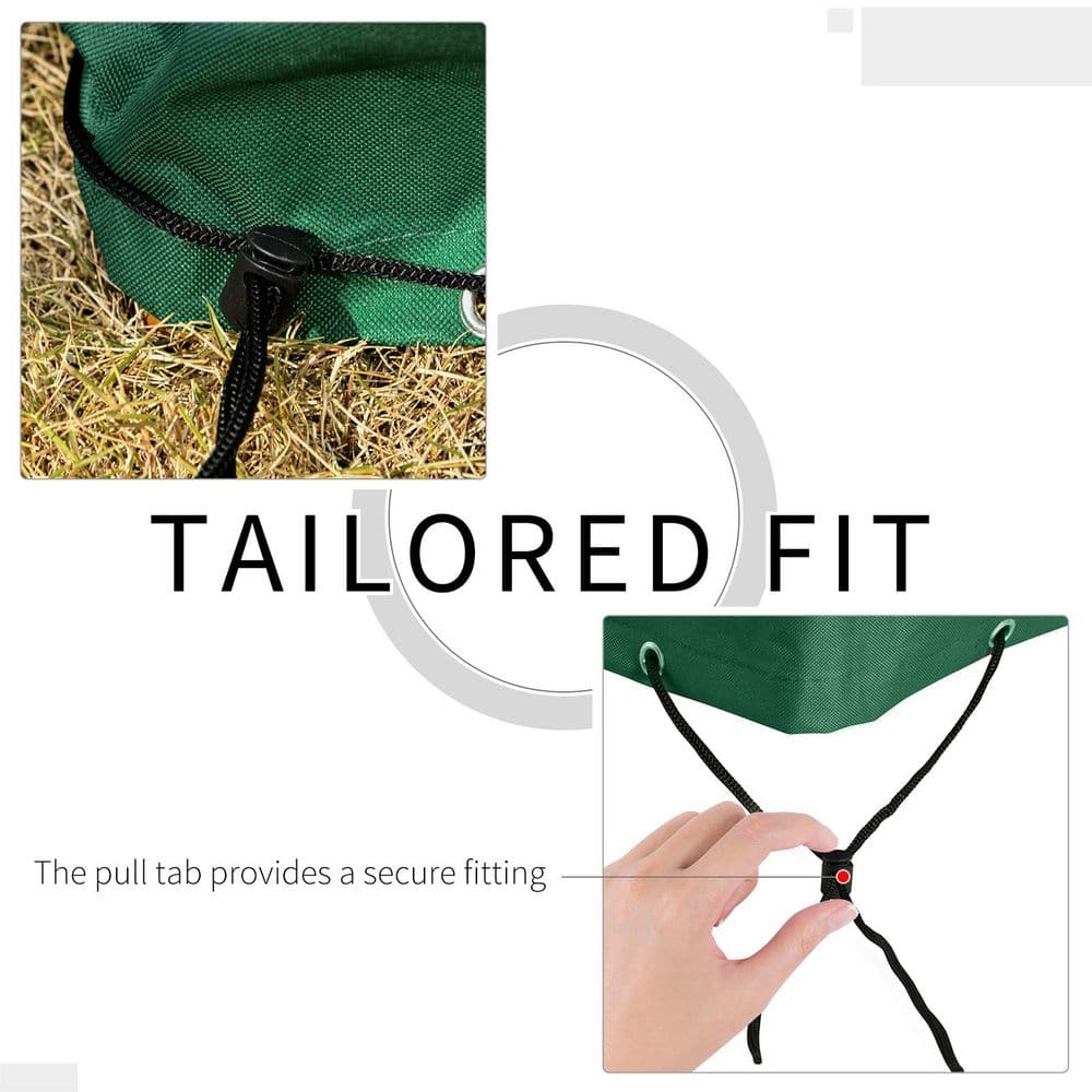 Dark Green Waterproof 3-Seater Patio Swing Cover with UV Protection