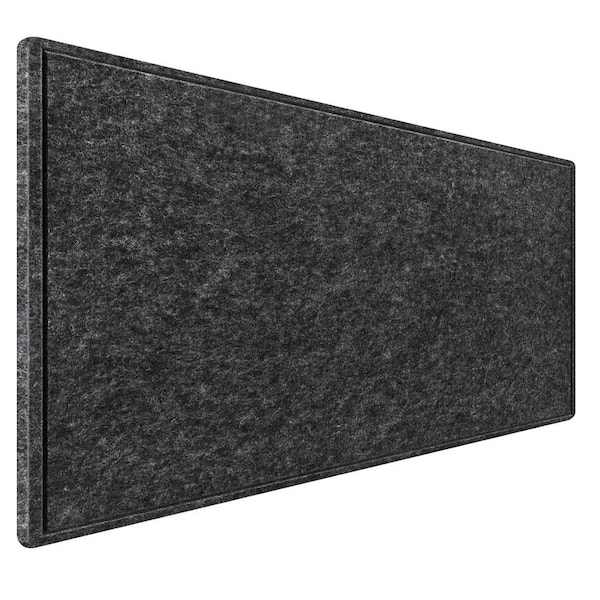 Afoxsos 72 x 48 in. Large Felt Board Dark Gray Foldable Decorative Pin Board Self-Adhesive Vision Board with 36-Pushpins