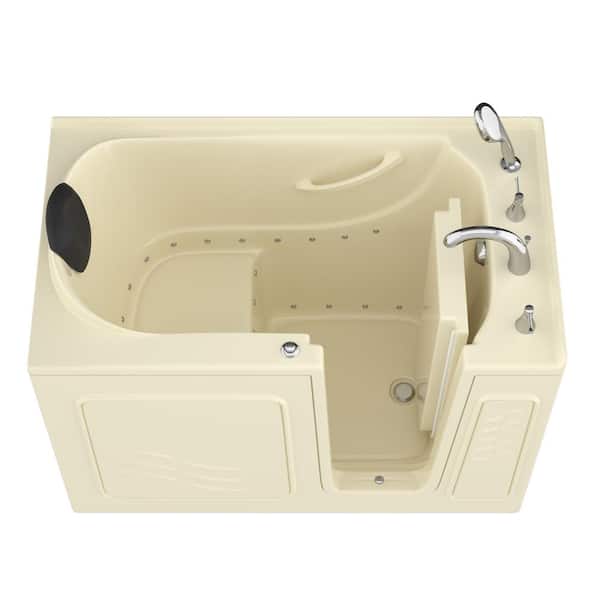 Universal Tubs Safe Premier 53 in. Right Drain Walk-In Air Bathtub in Biscuit