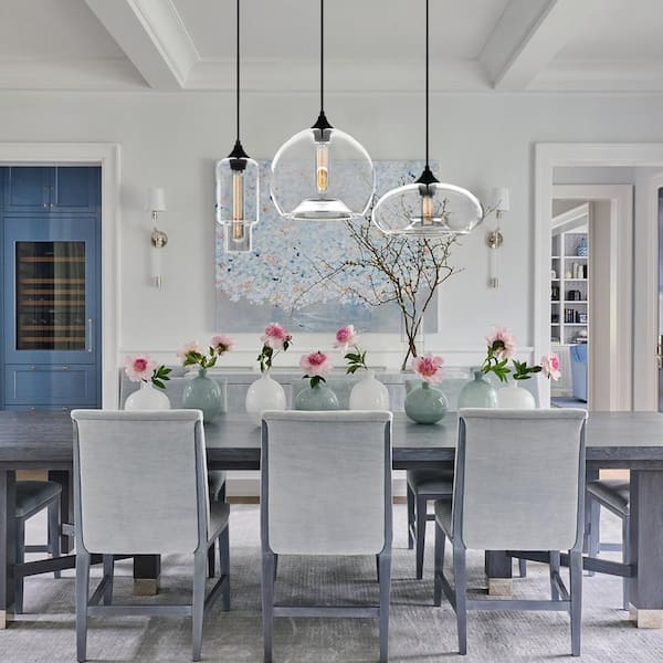 Rennnsan Kimberly 3-Light Black Kitchen Island Pendant Light