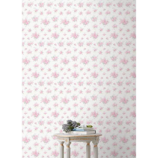 LOVESHACKFANCY Pasadena Ikat Breezy Pink Pastel Wallpaper Sample