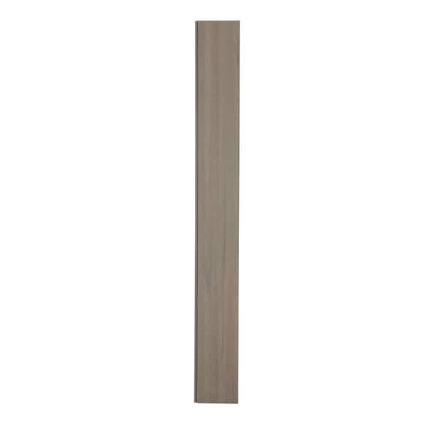 106 in. x 6.1 in. x 0.83 in. Outdoor WPC Vinyl Wall Siding Panel in Teak Color (Set of 4-Piece)