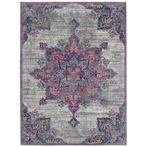 Montana Isabelle Pink 5 ft. 3 in. x 7 ft. 6 in. Transitional Medallion Area Rug