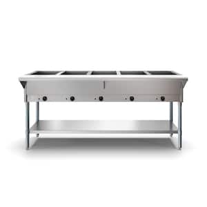 21 Qt. Stainless Steel Buffet Server with 5 Serving Sections