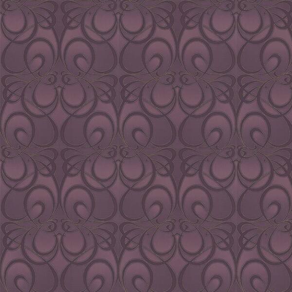 Graham & Brown 56 sq. ft. Jazz Purple Wallpaper-DISCONTINUED