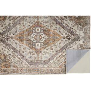 8 X 10 Brown and Ivory Abstract Area Rug